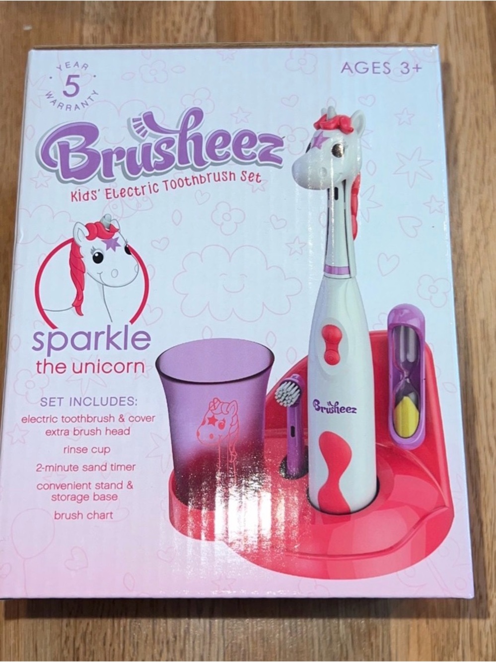 Sparkle the Unicorn Kids Electric Toothbrush Set - Pink